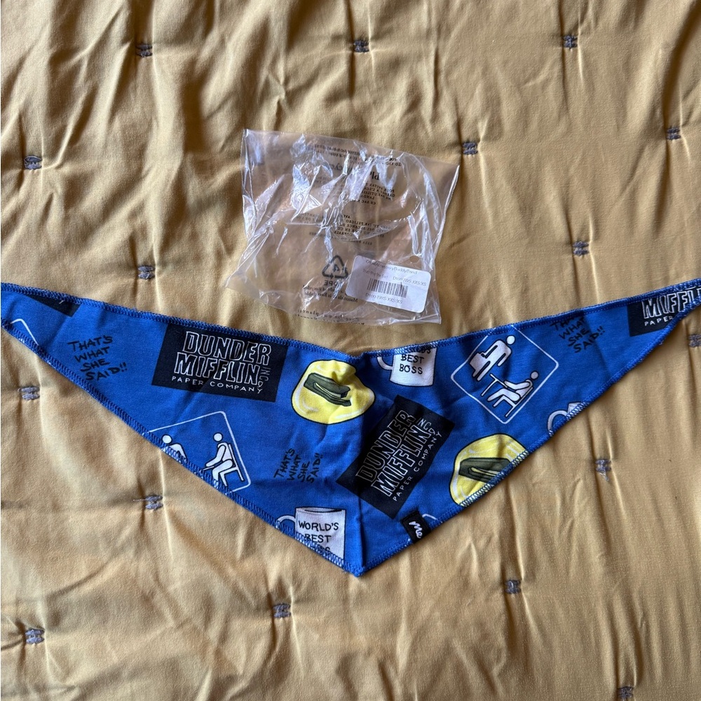 MeUndies Pet Bandana BuddyBand “The Office” Dunder Mifflin size xxs/xs